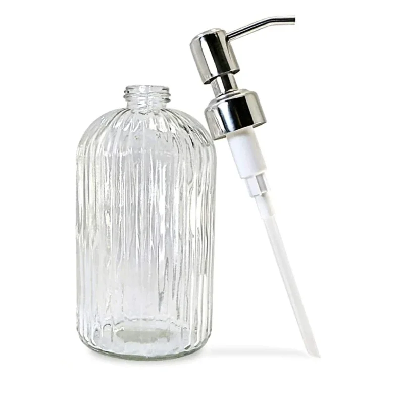 Glass Soap Dish - Soap Dispenser Bathroom Clear Glass Empty