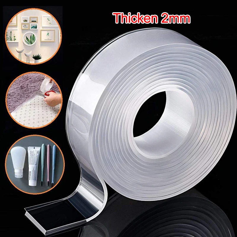 Home Bathroom Design - Nano Double-sided Adhesive Tape Durable Silicone