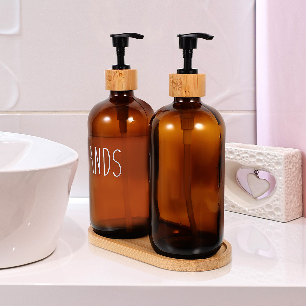 Glass Soap Dish - 500Ml Refillable Glass Soap Dispenser for