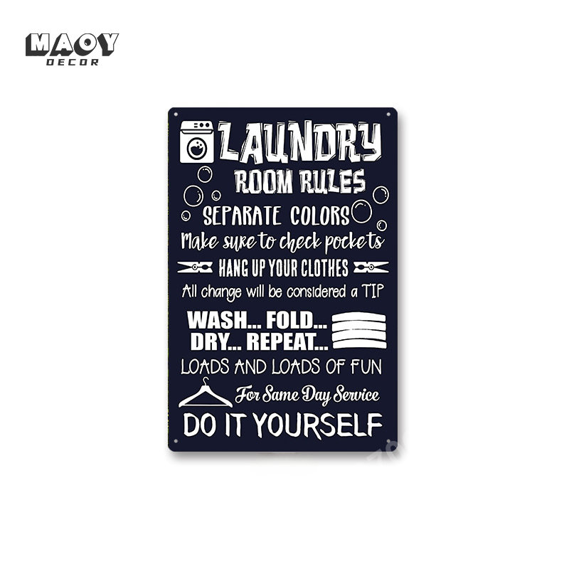 Slogan Metal Tin Sign Laundry  - Home Bathroom Wall Art recension och pris
