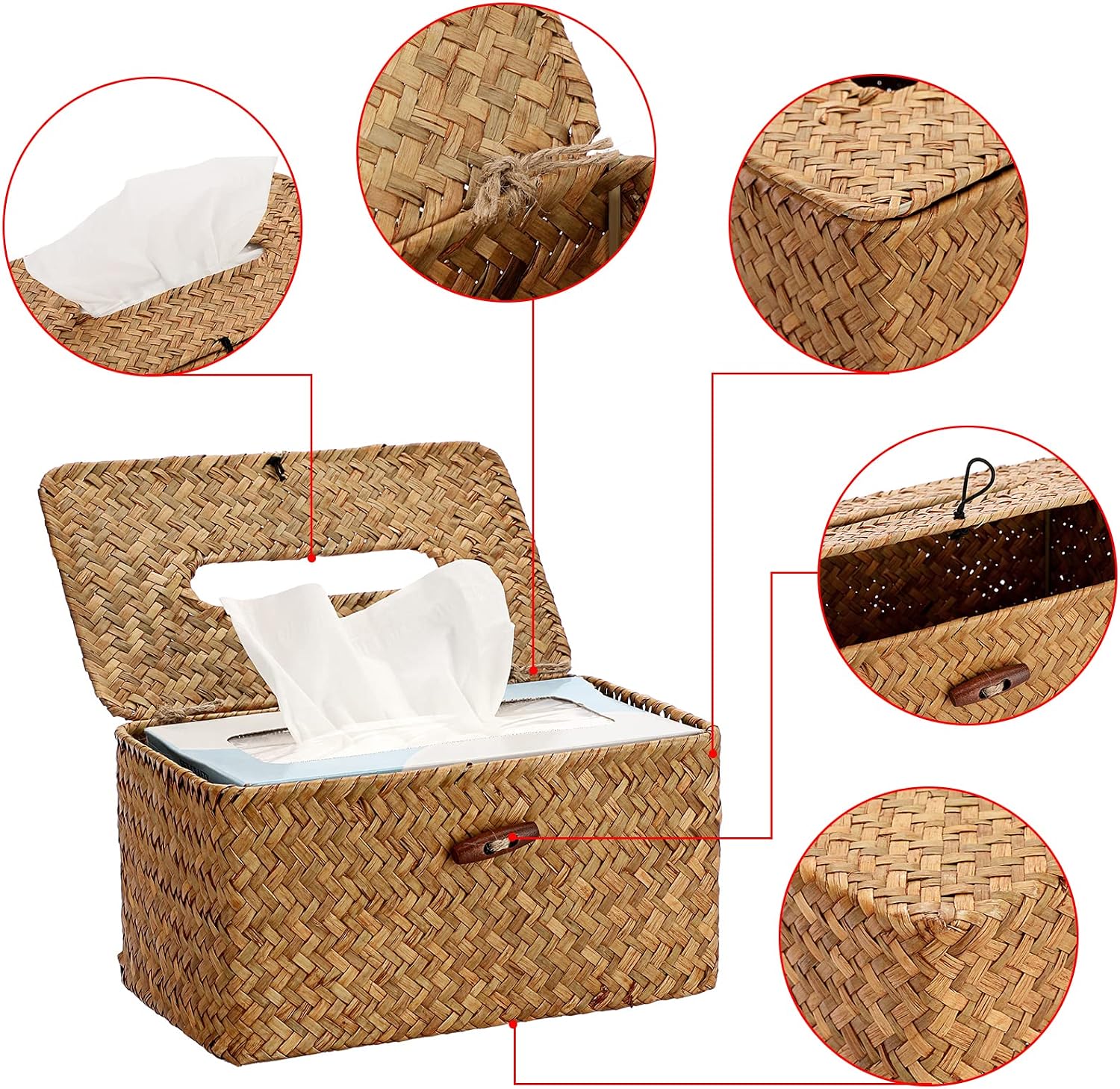 Large Rectangle Seagrass Tissu - Home Bathroom Images recension och pris
