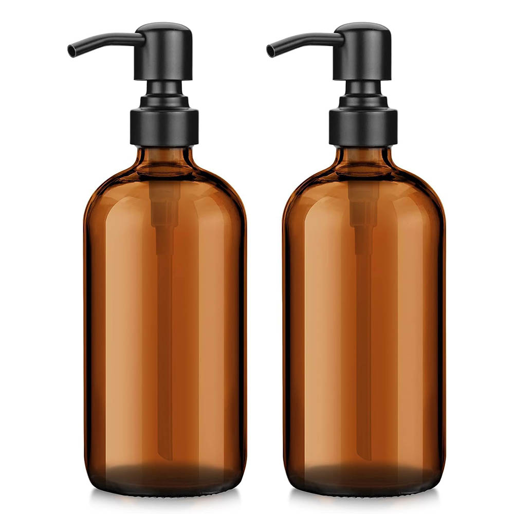 Amber Glass Soap Dispenser wit - Glass Soap Dish recension och pris