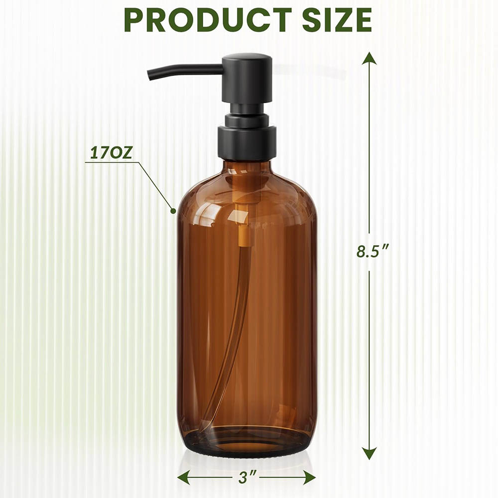 Amber Glass Soap Dispenser wit - Glass Soap Dish recension och pris