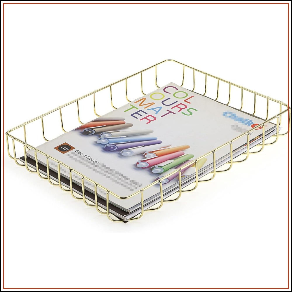 Elegant Gold Wire Desk Tray fo - Home Bathroom Images recension och pris