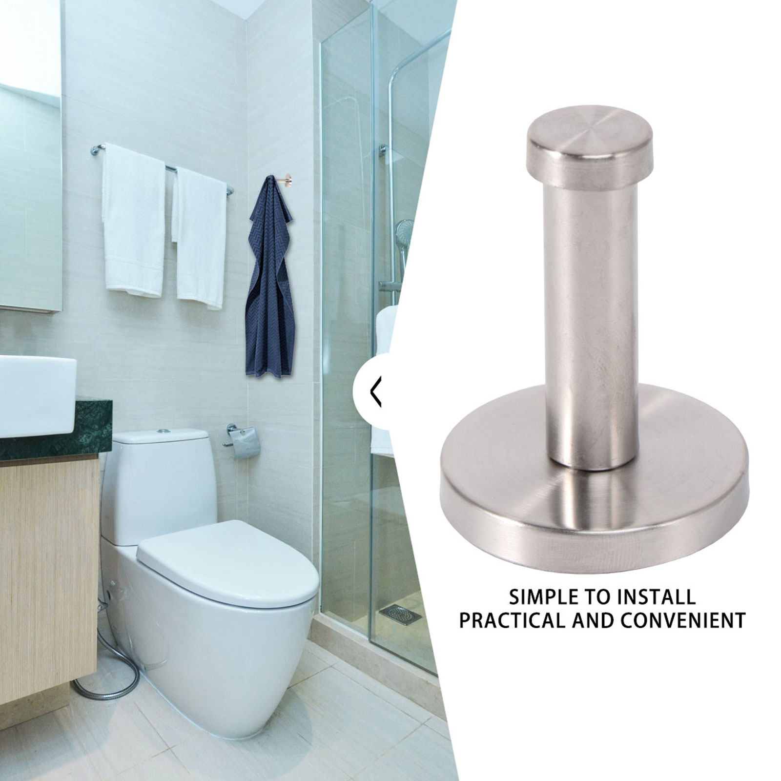 6Pcs Metal Hooks Stainless Ste - Home Bathroom Design recension och pris