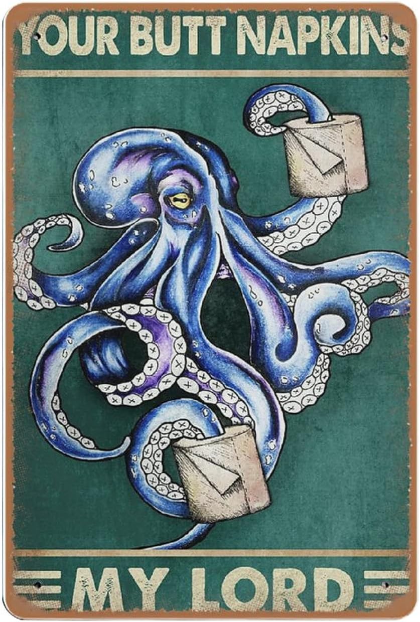 Dreacoss Octopus Vintage tin S - Home Bathroom Wall Art recension och pris