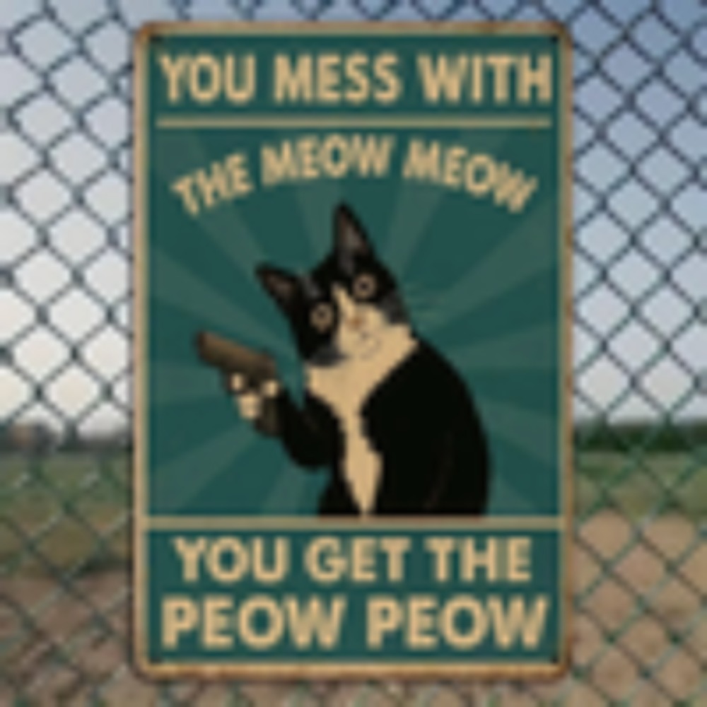 CIFBUY Vintage Funny Cat Alumi - Home Bathroom Wall Art recension och pris