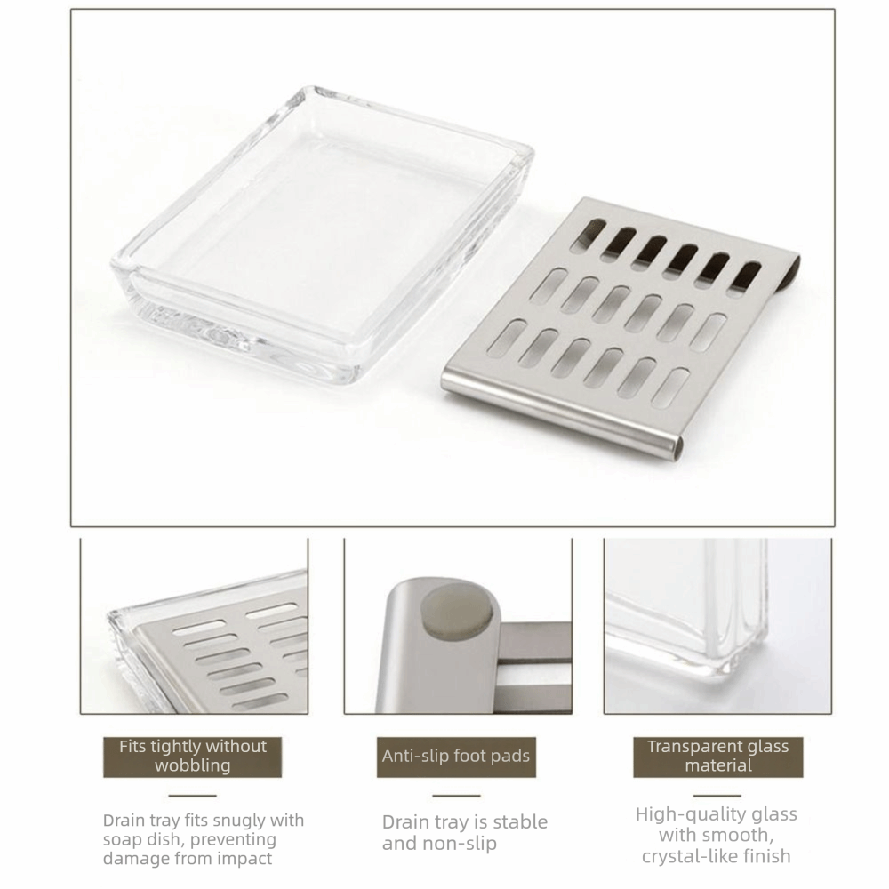 High-end Stainless Steel Glass - Glass Soap Dish recension och pris