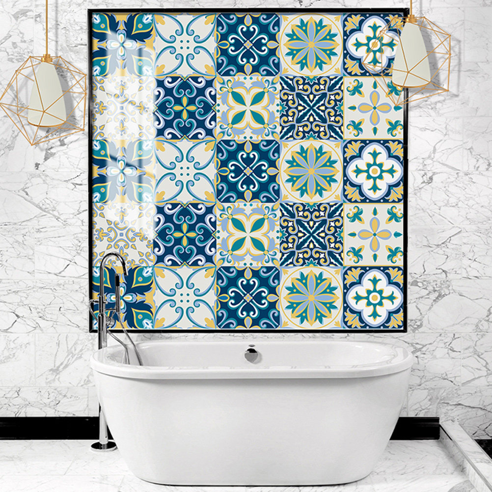 20pcs PVC Peel Sticker Tile Wa - Home Bathroom Tiles Design recension och pris