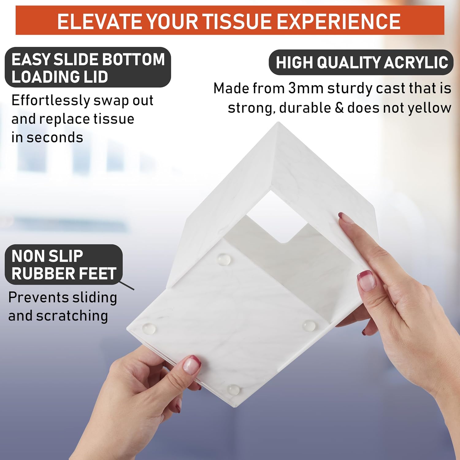 Acrylic Tissue Box Holder Squa - Home Bathroom Images recension och pris