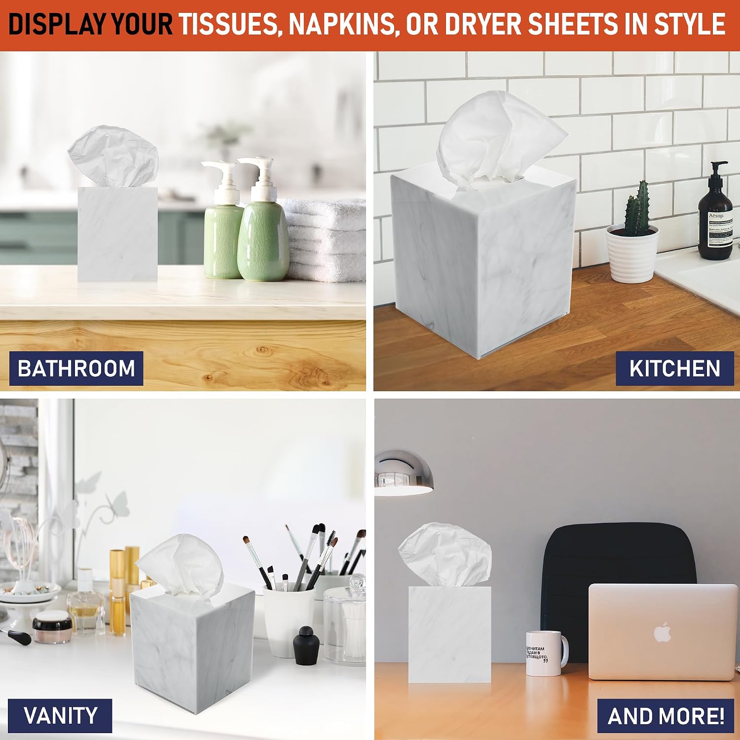 Acrylic Tissue Box Holder Squa - Home Bathroom Images recension och pris