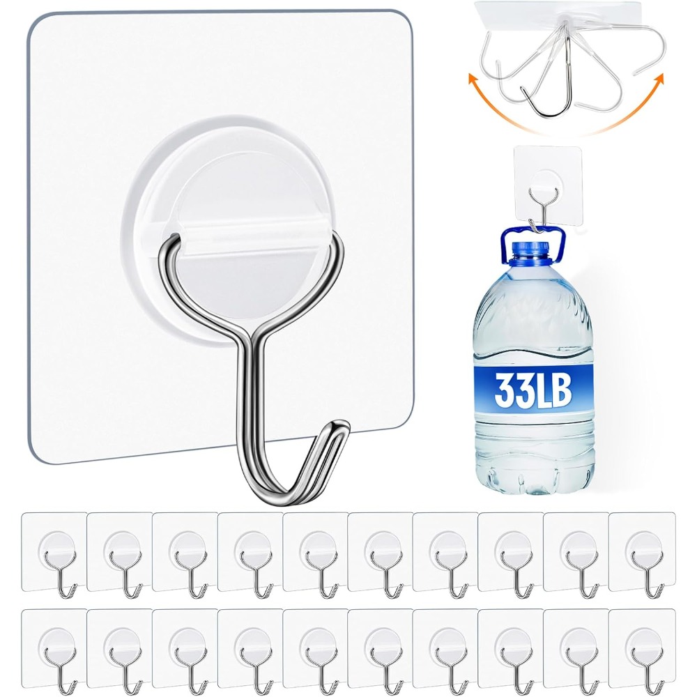 Heavy Duty Adhesive Wall Hooks - Bathroom Home Improvement recension och pris