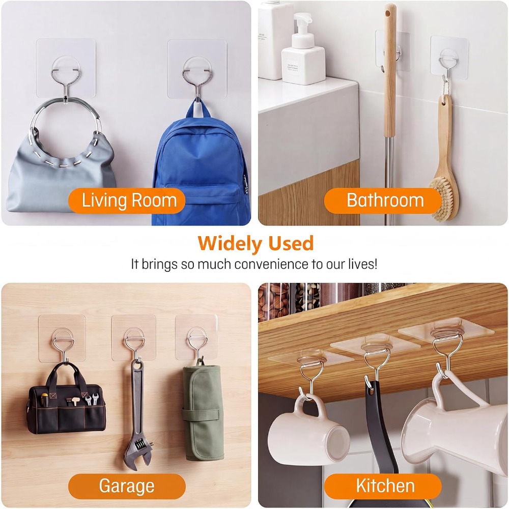 Heavy Duty Adhesive Wall Hooks - Bathroom Home Improvement recension och pris