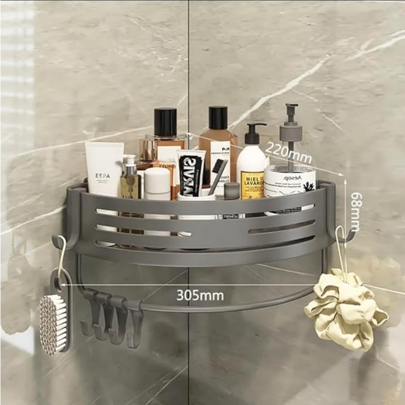Adhesive or Drilling Corner Sh - Bath Caddy Tray recension och pris