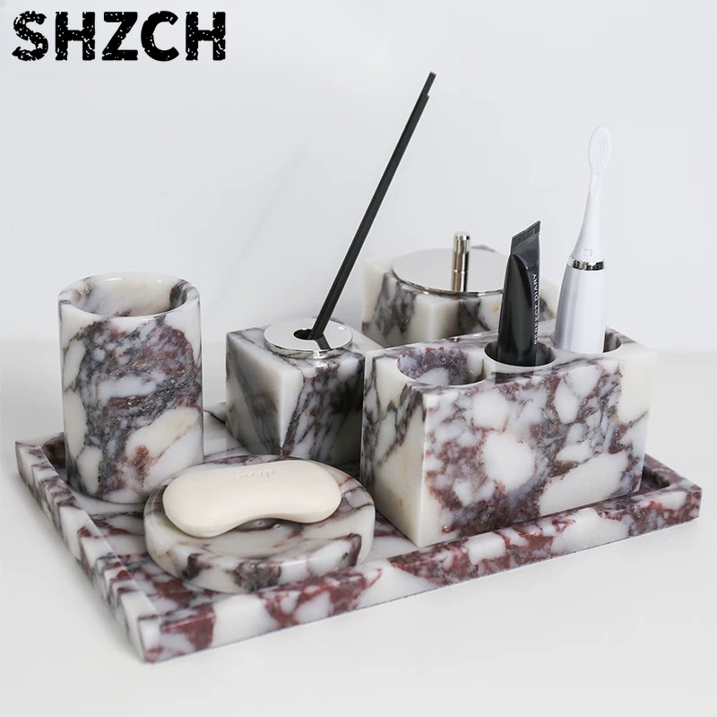 Luxury Natural Marble Tray, To - Bath Caddy Tray recension och pris