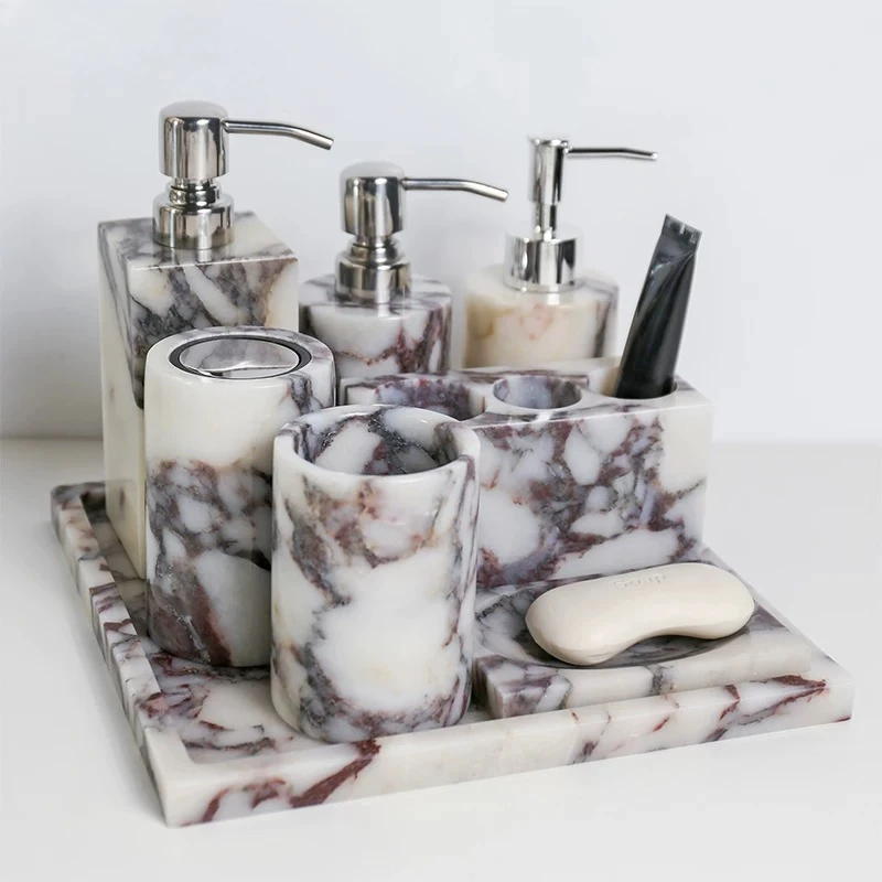 Luxury Natural Marble Tray, To - Bath Caddy Tray recension och pris