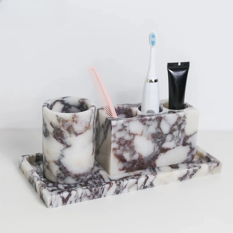 Luxury Natural Marble Tray, To - Bath Caddy Tray recension och pris