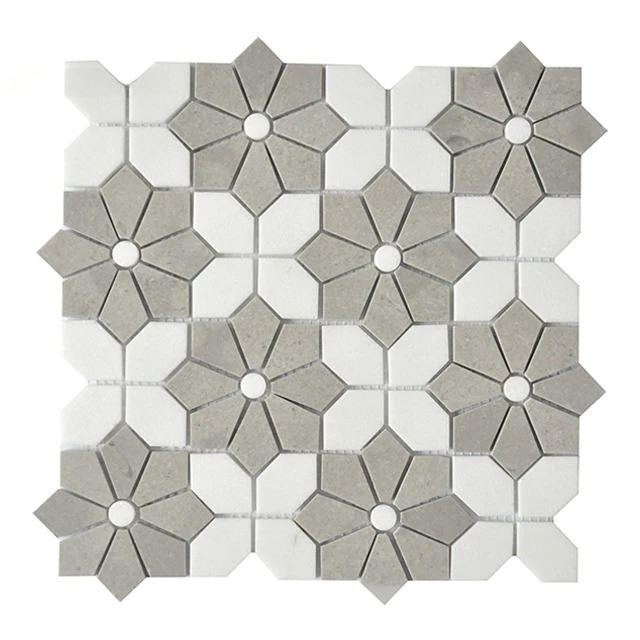 Mosaic Marble Tile for White M - Home Bathroom Tiles Design recension och pris