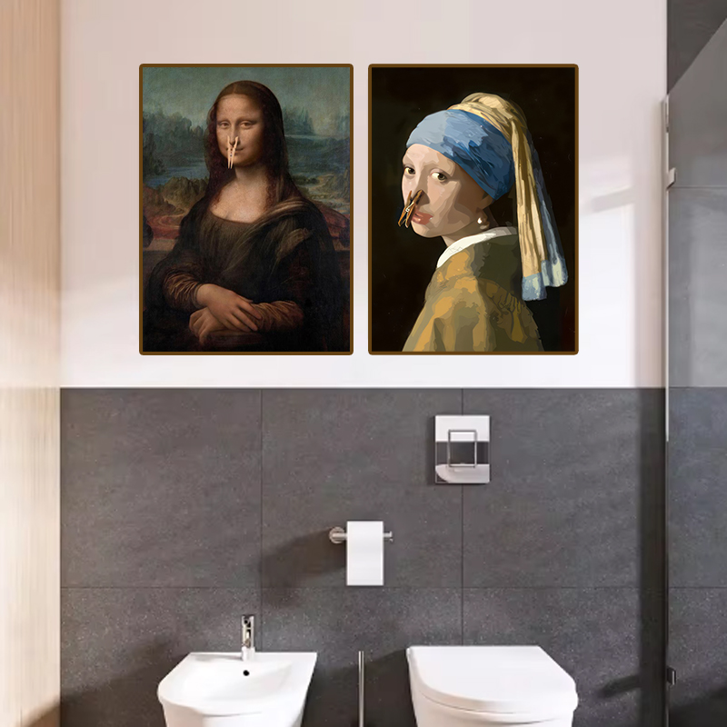 1pc Funny Abstract Bathroom To - Home Bathroom Design recension och pris