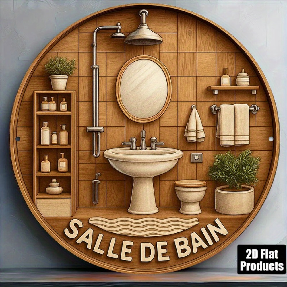 CIFBUY Retro French Bathroom R - Home Bathroom Wall Art recension och pris