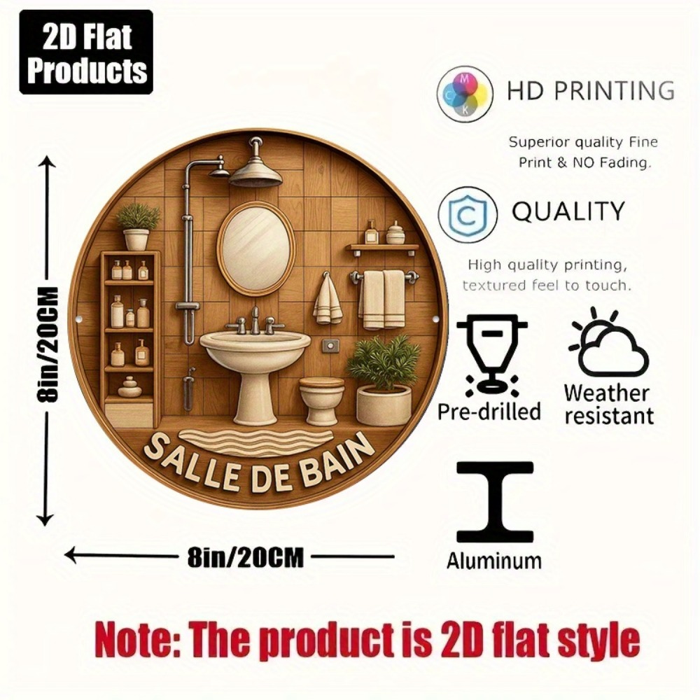 CIFBUY Retro French Bathroom R - Home Bathroom Wall Art recension och pris
