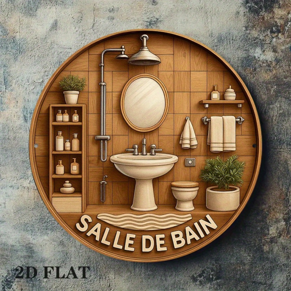 CIFBUY Retro French Bathroom R - Home Bathroom Wall Art recension och pris
