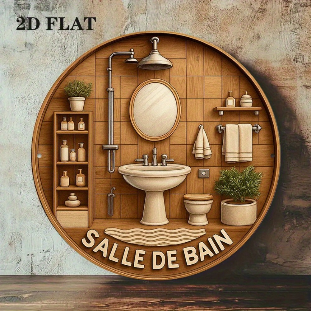 CIFBUY Retro French Bathroom R - Home Bathroom Wall Art recension och pris
