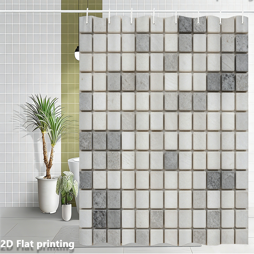 Large Subway Tile Print Shower - Home Bathroom Tiles Design recension och pris