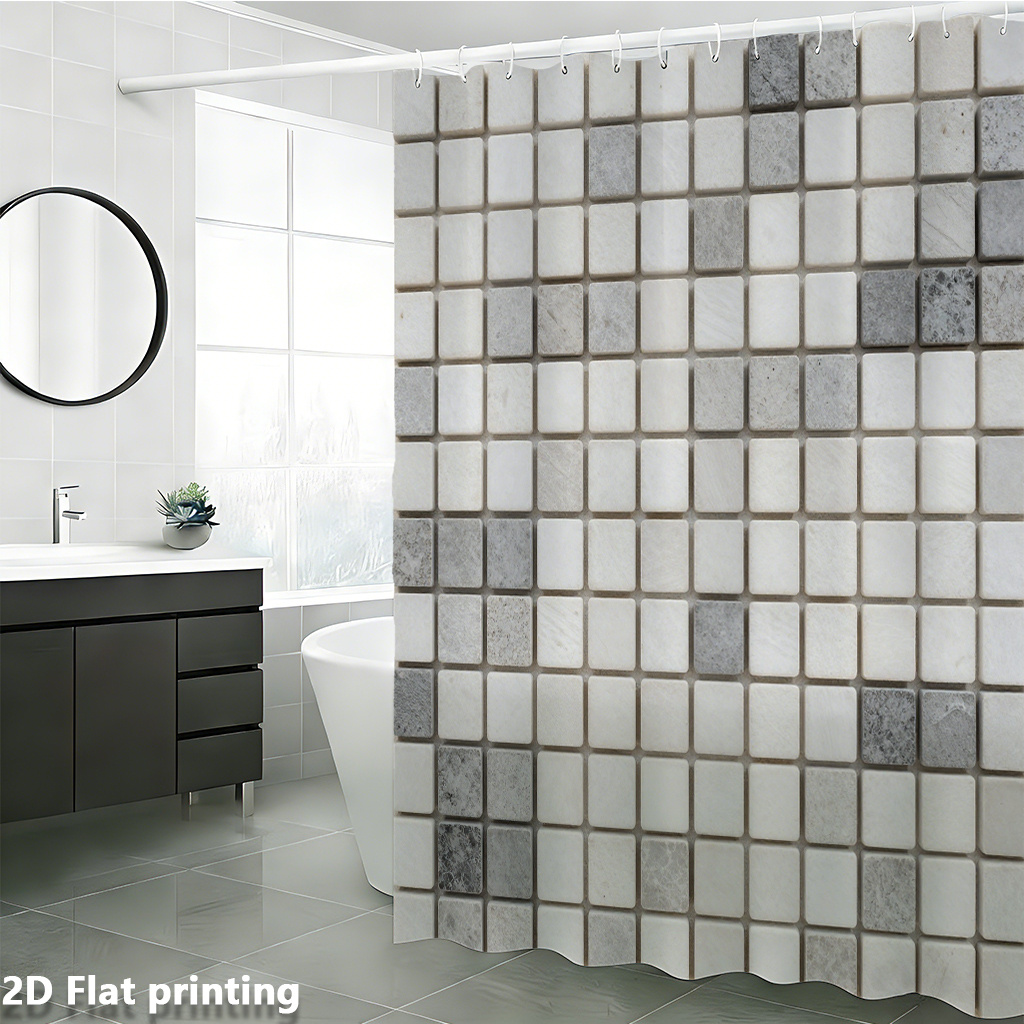 Large Subway Tile Print Shower - Home Bathroom Tiles Design recension och pris