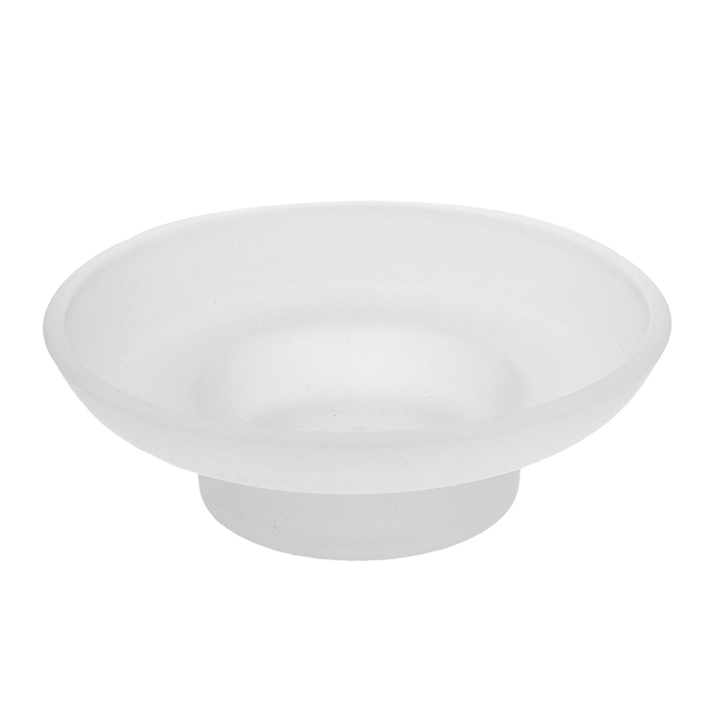 Frosted Glass Soap Dish Round  - Glass Soap Dish recension och pris