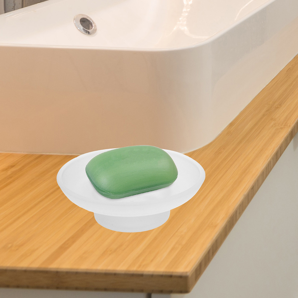 Frosted Glass Soap Dish Round  - Glass Soap Dish recension och pris