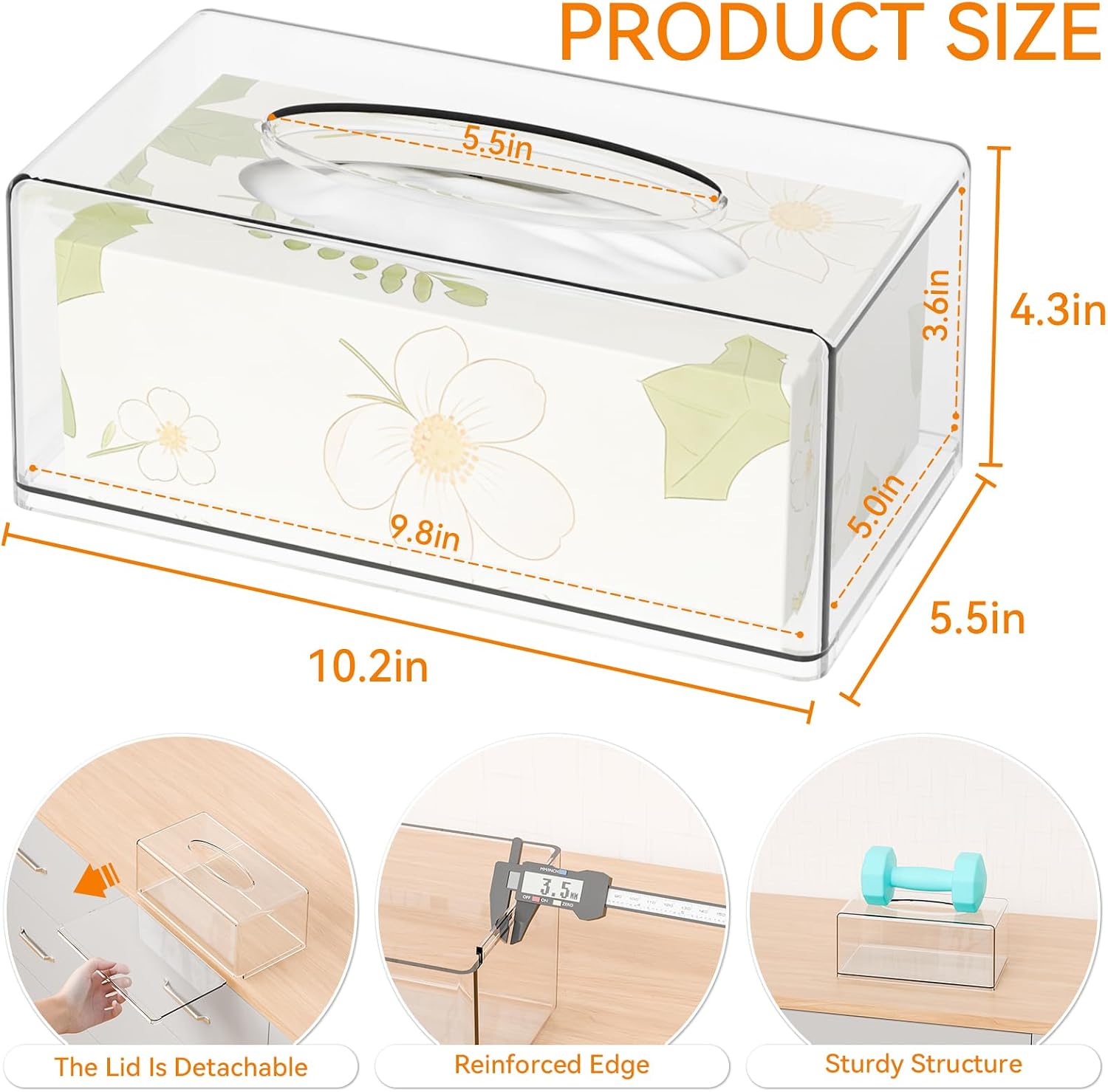 Acrylic Tissue Box Holder Rect - Home Bathroom Images recension och pris