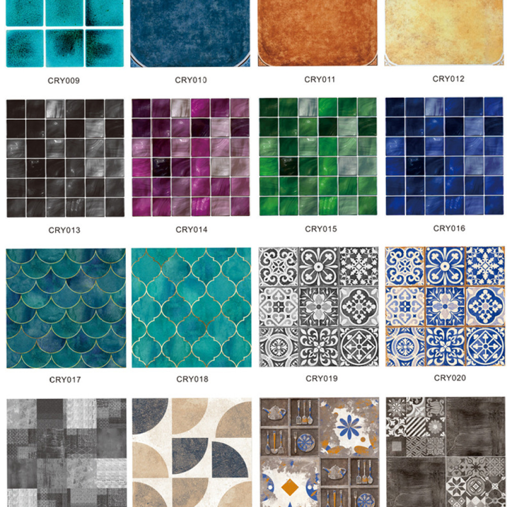 Retro Mosaic Tile Stickers Sel - Home Bathroom Tiles Design recension och pris