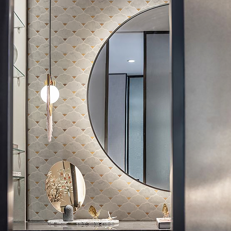 Natural stone water jet marble - Home Bathroom Tiles Design recension och pris