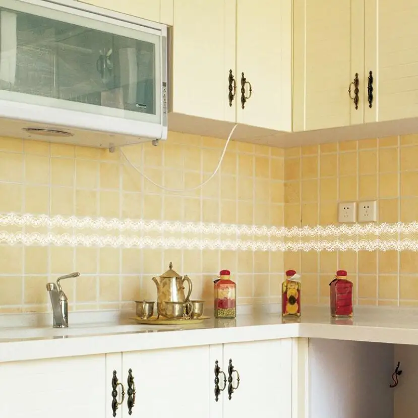 Sweet Lace Design Wallpaper Bo - Home Bathroom Tiles Design recension och pris