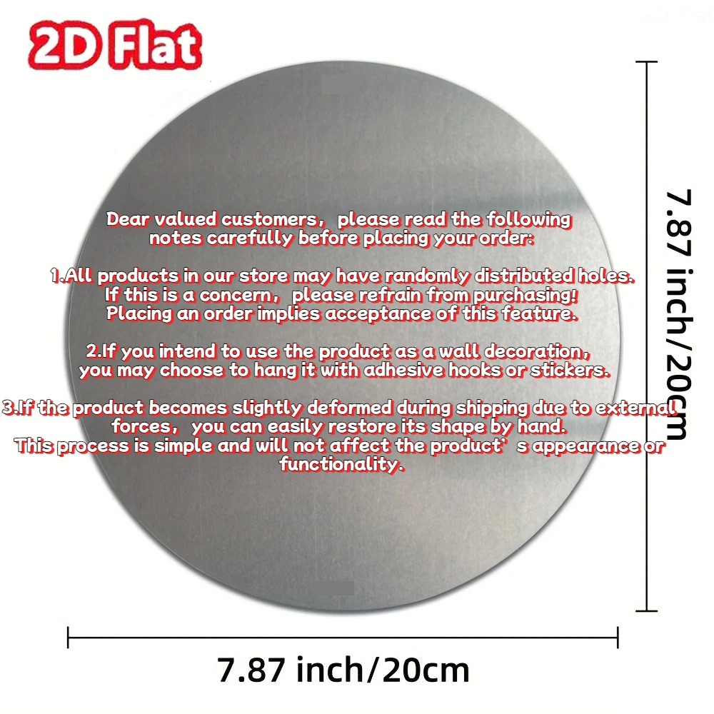 CIFBUY 2D Flat Round Aluminum  - Home Bathroom Wall Art recension och pris